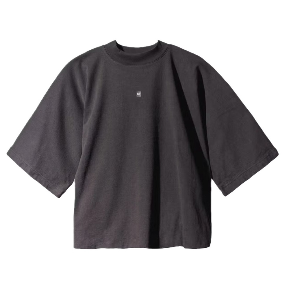 NWT XL Dark Gray YZY X GAP Balenciaga Logo No Seam Oversized T-Shirt